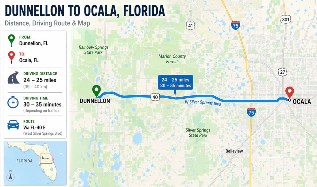 Read more about the article How far is Dunnellon from Ocala, Florida?
