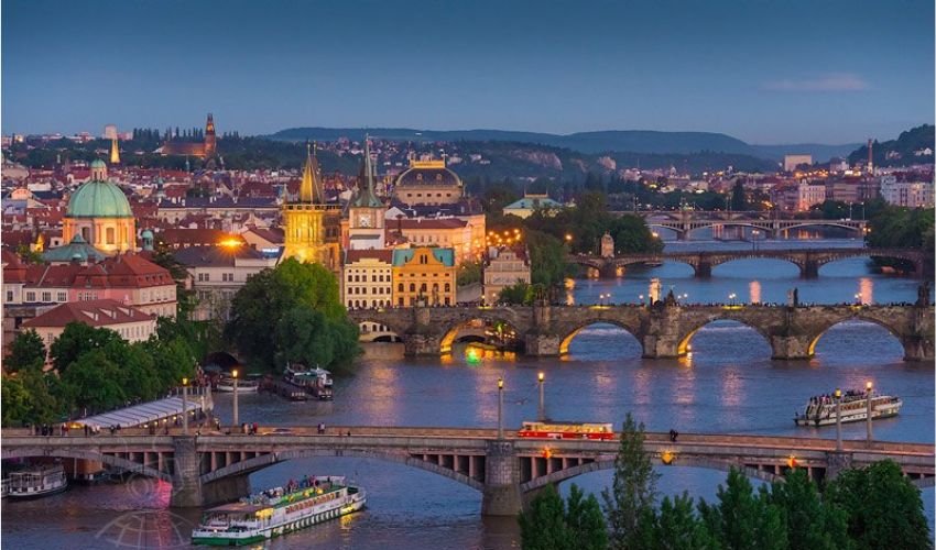 Prague in Europe in June